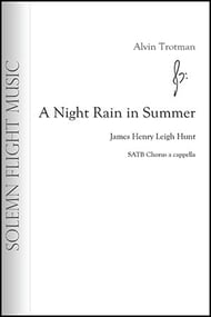 A Night Rain in Summer SATB choral sheet music cover Thumbnail